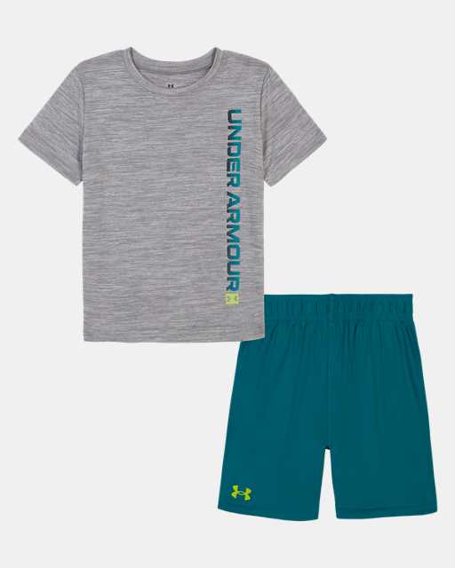 Little Boys' UA Side Wordmark Shorts Set